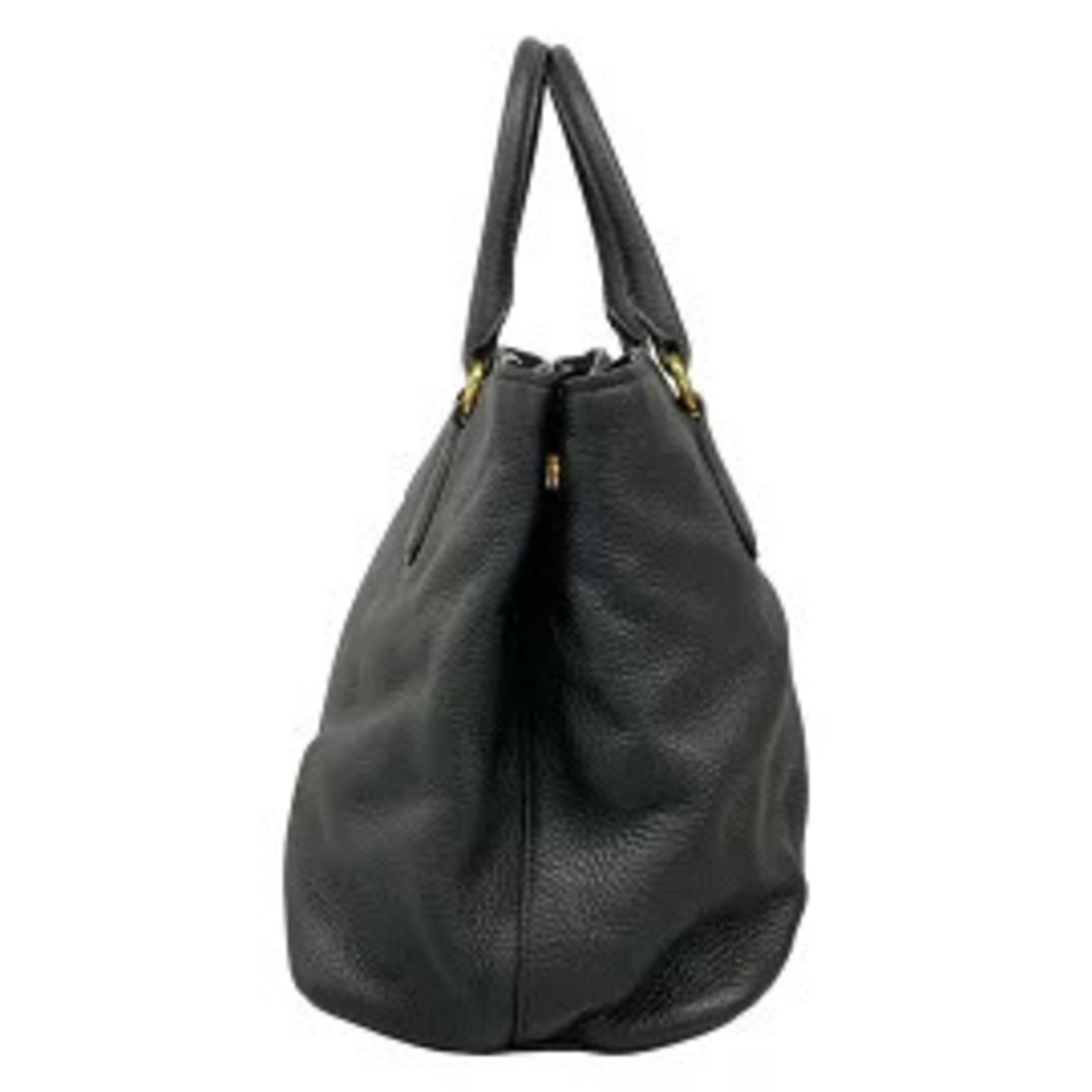 Prada City Calf skin Leather Tote Bag Leather Black